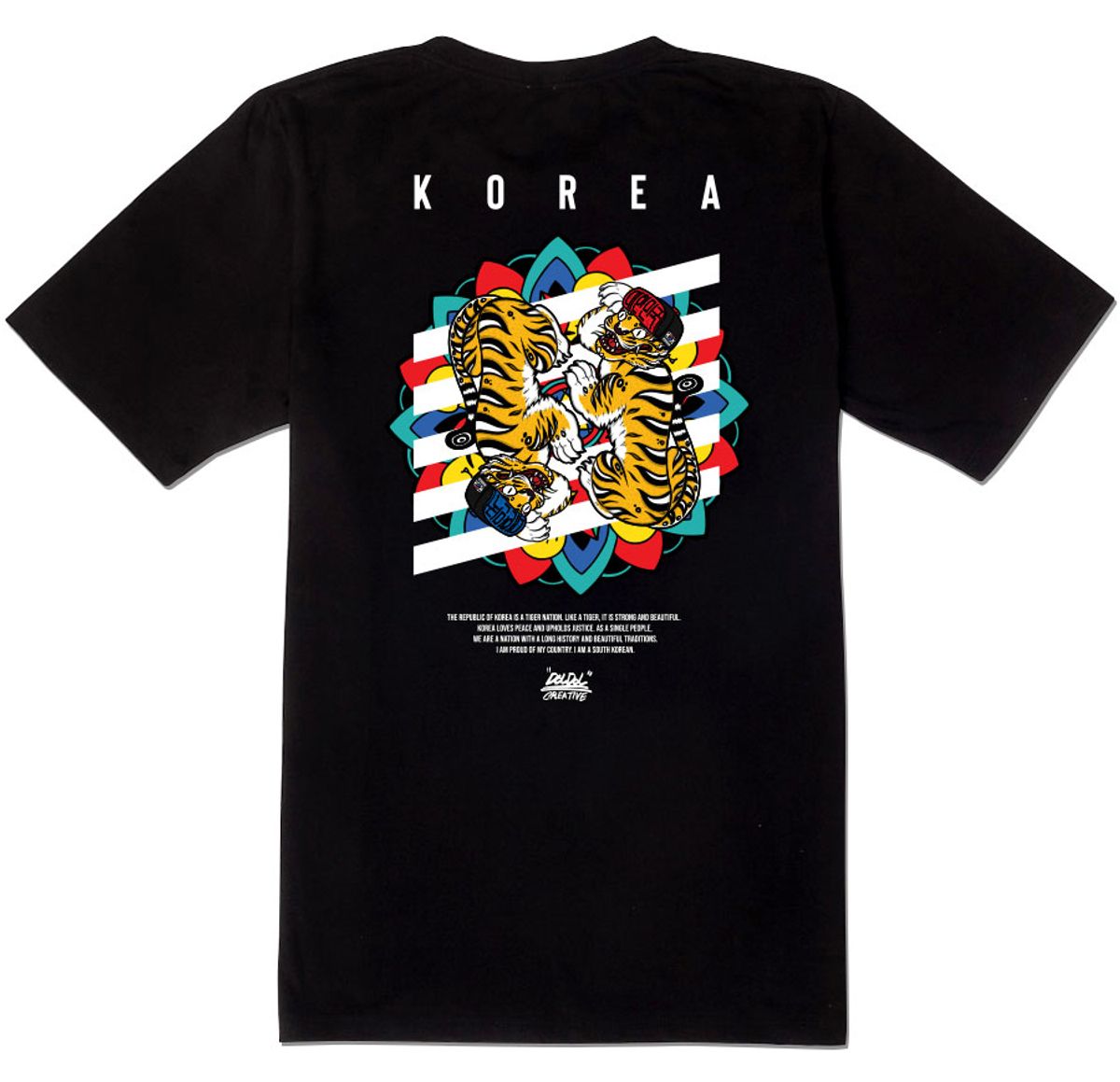 돌돌(DOLDOL) DMK-T-shirts-143 데블몽키 호랑이 대한민국 그래피티 티셔츠 반팔티