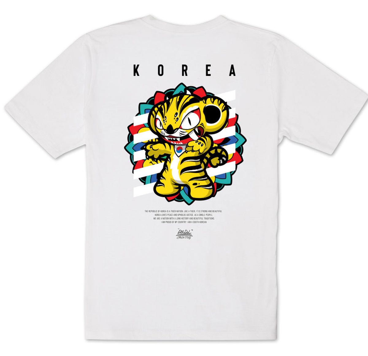 돌돌(DOLDOL) DMK-T-shirts-144 데블몽키 호랑이 대한민국 그래피티 티셔츠 반팔티