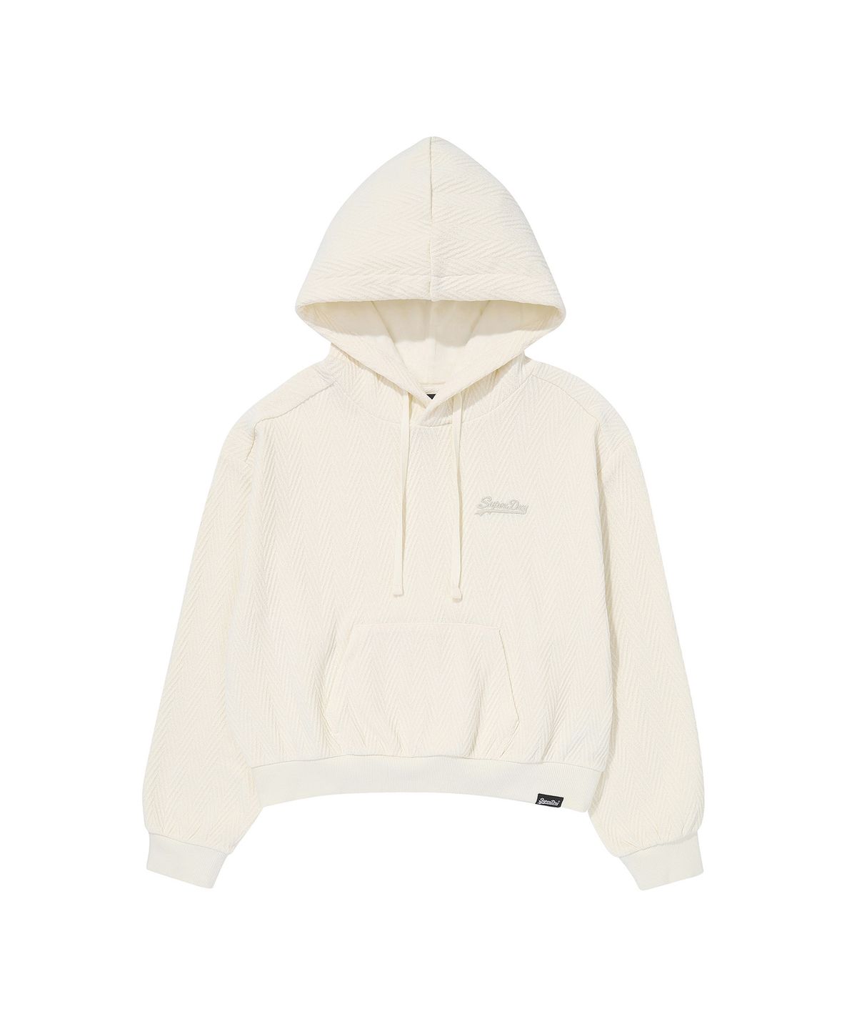 슈퍼드라이(SUPERDRY) W 헤링본 자카드 후드 버터크림