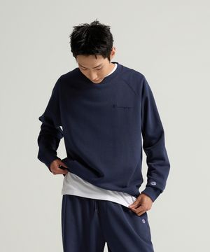 스몰 로고 루즈핏 스웨트셔츠 Navy