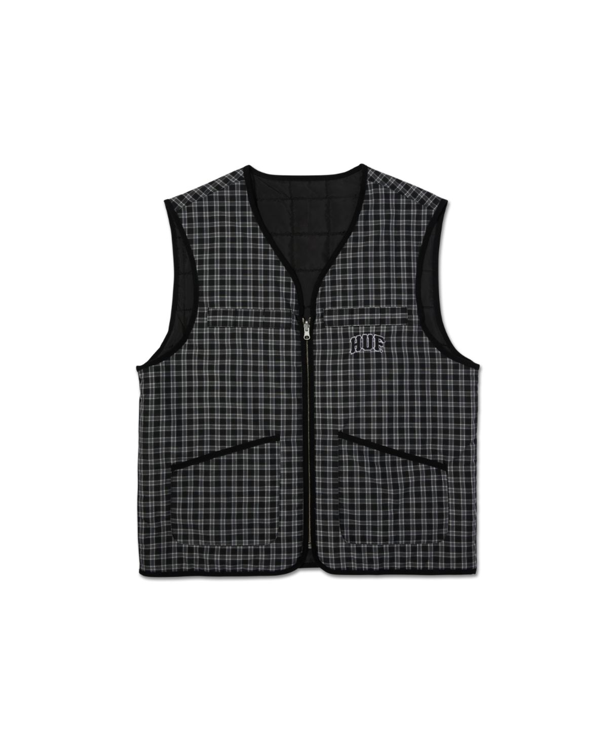 허프(HUF) POYNTER REVERSIBLE VEST [BLACK]