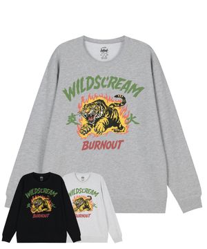 와일드 스크림 번아웃 타이거 스웻셔츠 (3color)