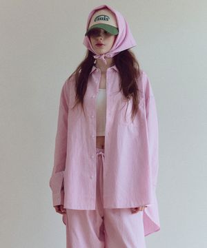 [블랜드] 뮤트 오버핏 스트라이프 셔츠 라운지웨어 3colors