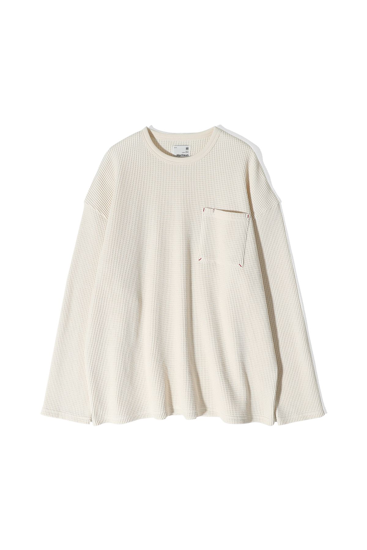 홀리선(HORLISUN) Lawrence Heavy Waffle T-shirt Ecru