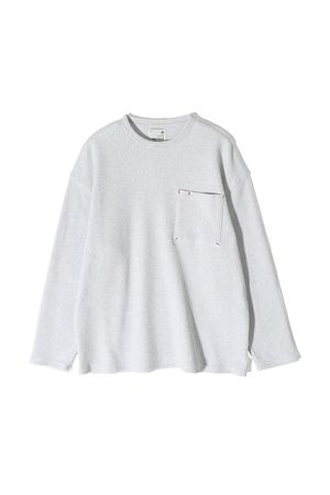 Lawrence Heavy Waffle T-shirt Melange Gray