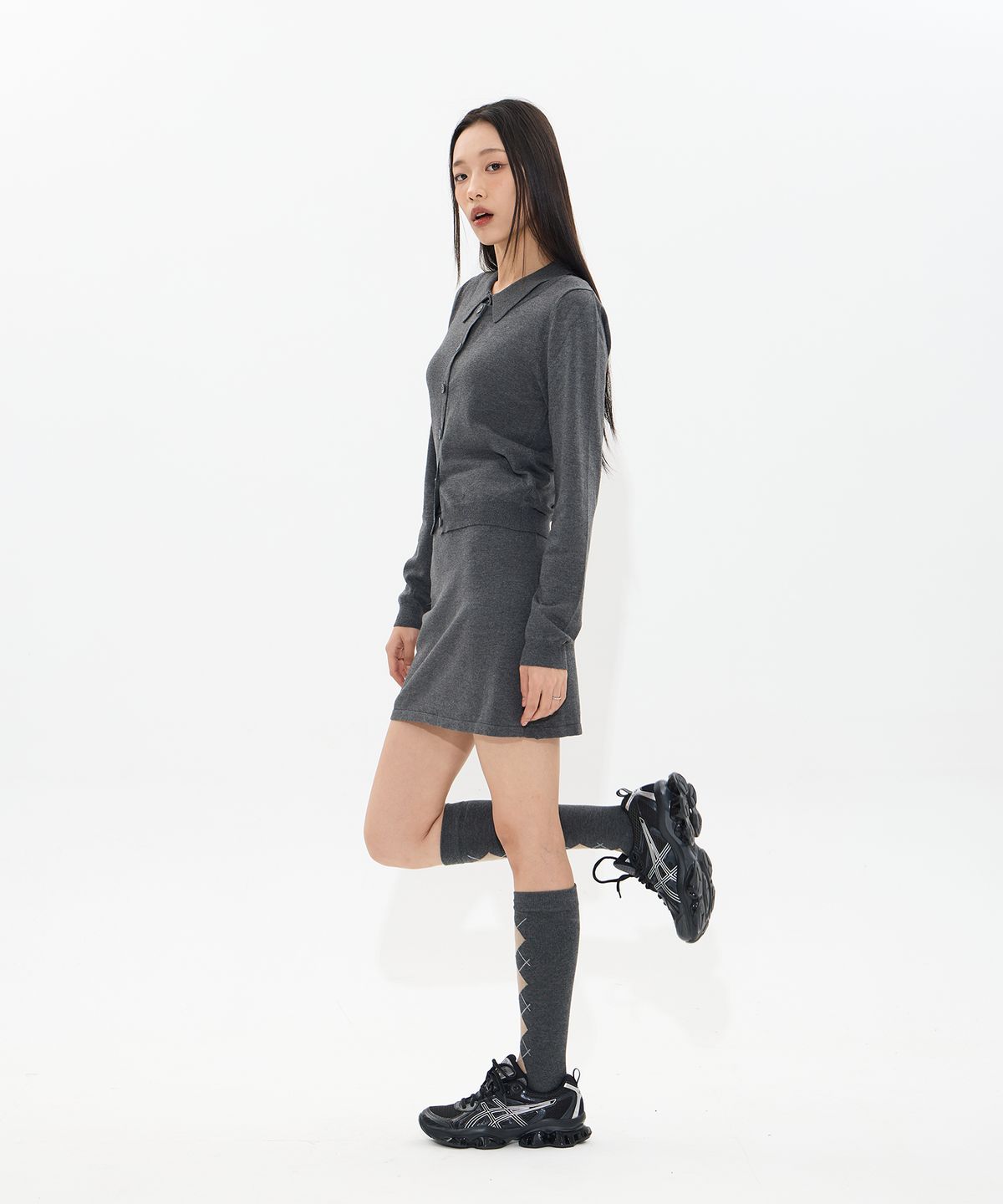 모아(MOAA) Knit Trio Set (CHARCOAL)
