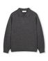 LAYERED COLLAR KNIT MELANGE CHARCOAL