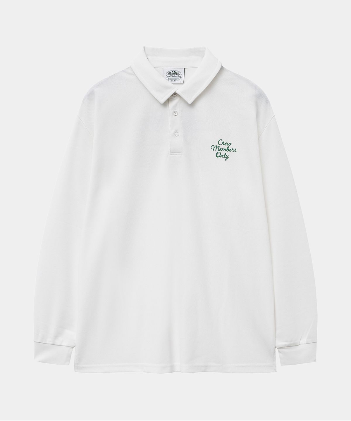 크루멤버스온리(CREW MEMBERS ONLY) RESORT LONG SLEEVE POLO WHITE