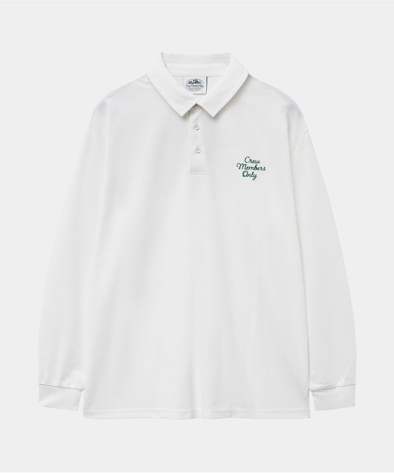 RESORT LONG SLEEVE POLO WHITE