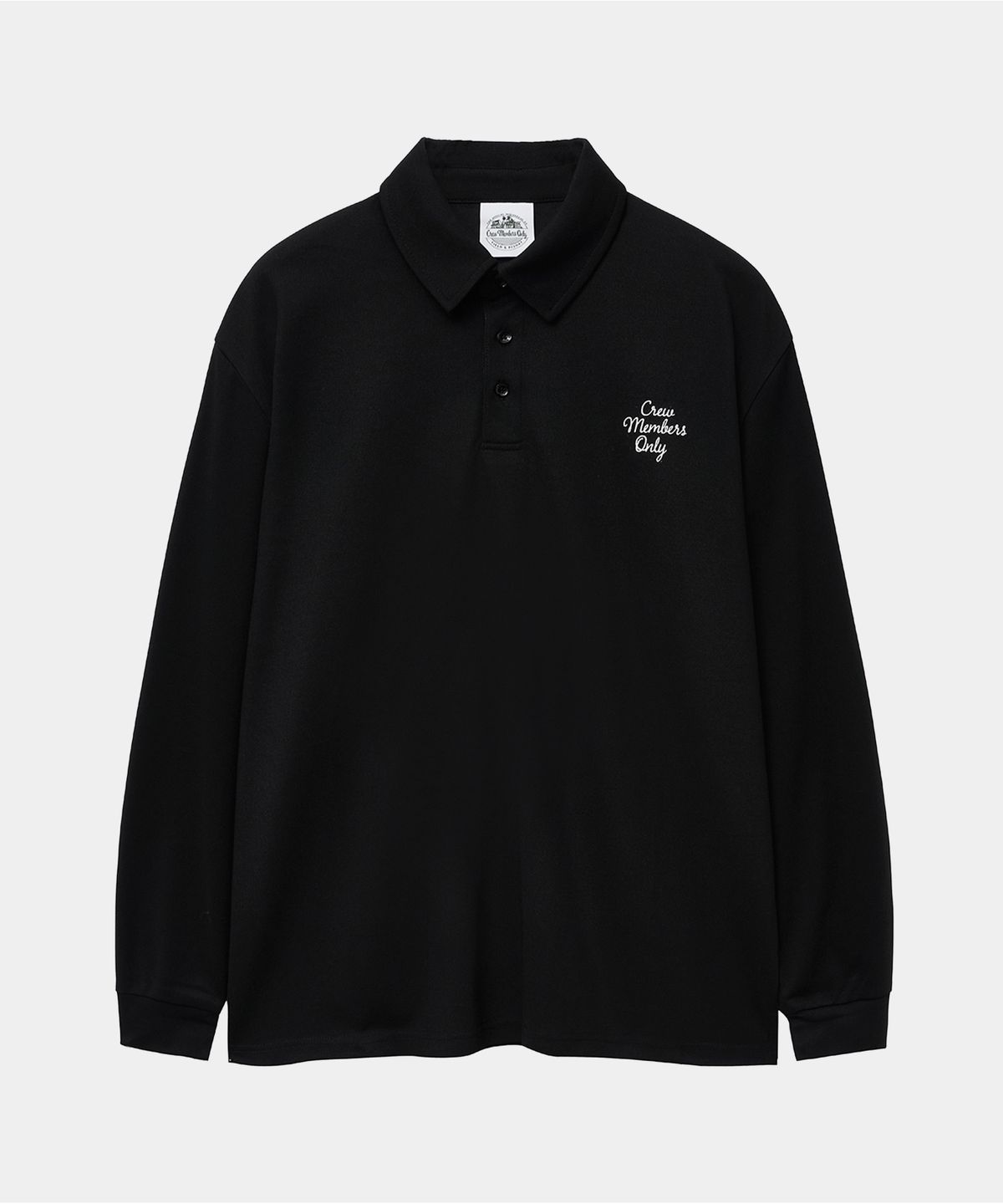 크루멤버스온리(CREW MEMBERS ONLY) RESORT LONG SLEEVE POLO BLACK