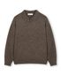 LAYERED COLLAR KNIT MELANGE BROWN