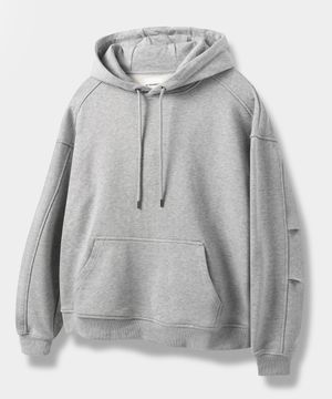 [크롭선택] ASI 포시즌 에센셜 스웻 후드 티셔츠_멜란지