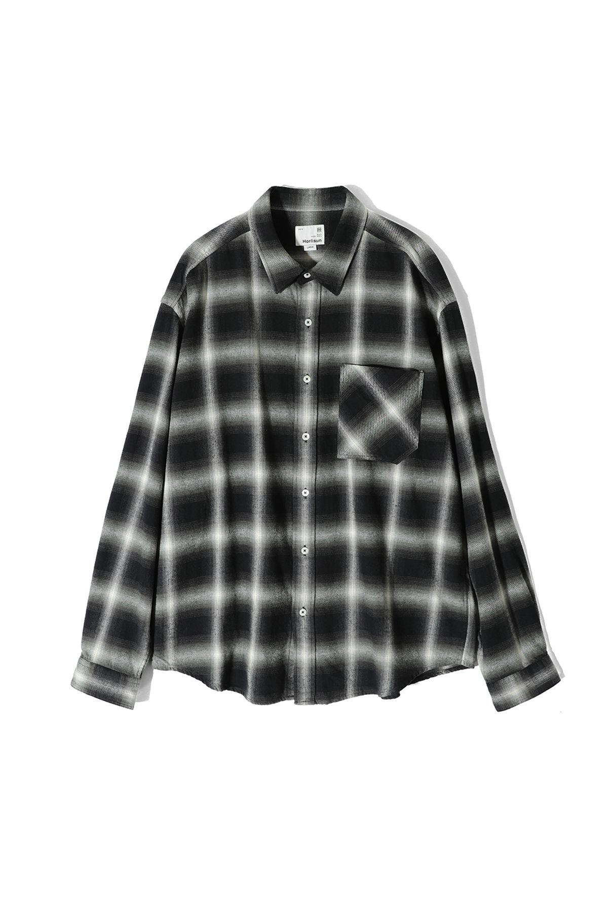 홀리선(HORLISUN) Madison Ombre Check Shirt Green