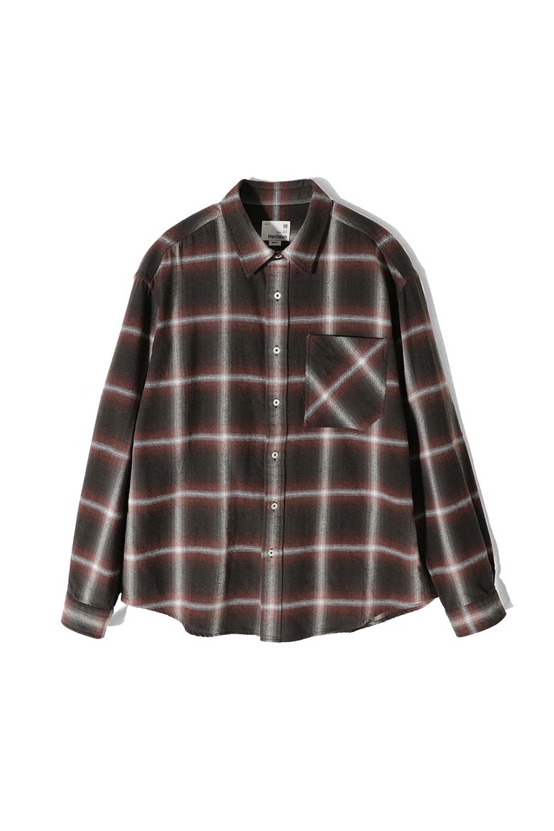 Madison Ombre Check Shirt Brick