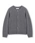 CASHMERE BLENDED CREW NECK CARDIGAN GREY