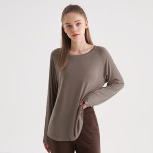 SWT25055-03 모달 루즈핏 롱 슬리브 애쉬브라운