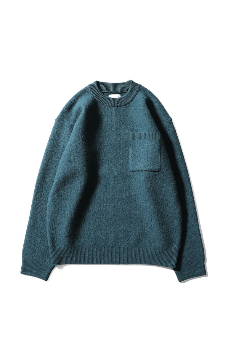 Northyork Boiled Wool Crewneck Knit Evergreen