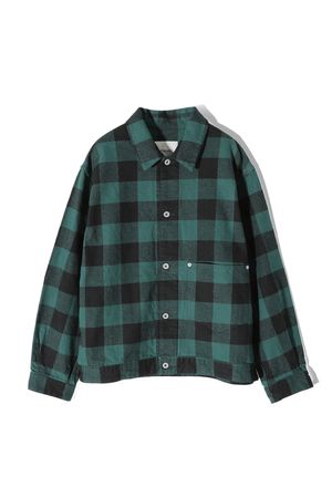 Liverty Buffalo Check Trucker Jacket Green