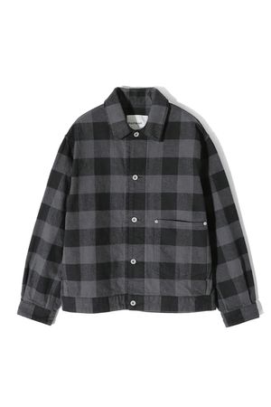 Liverty Buffalo Check Trucker Jacket Charcoal