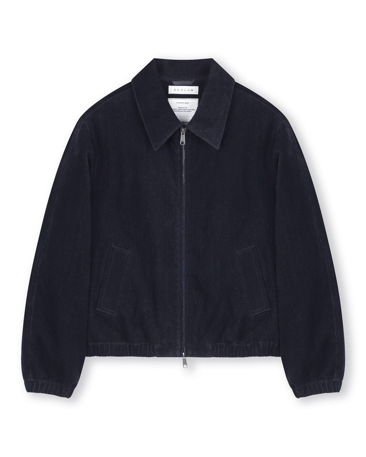 비슬로우(BESLOW) VELVET DENIM PADDED BLOUSON INDIGO