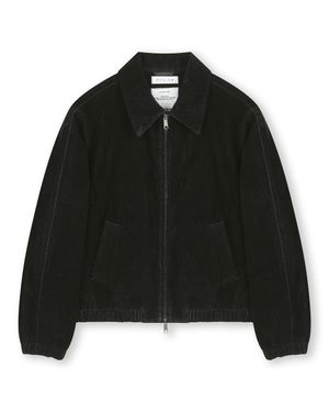 VELVET DENIM PADDED BLOUSON BLACK