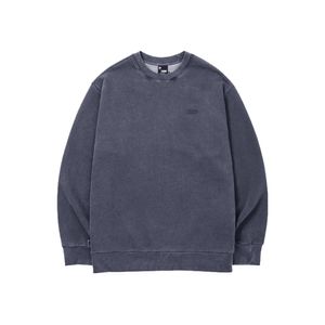 베이직 스몰 로고 맨투맨(피그먼트) - 다크블루