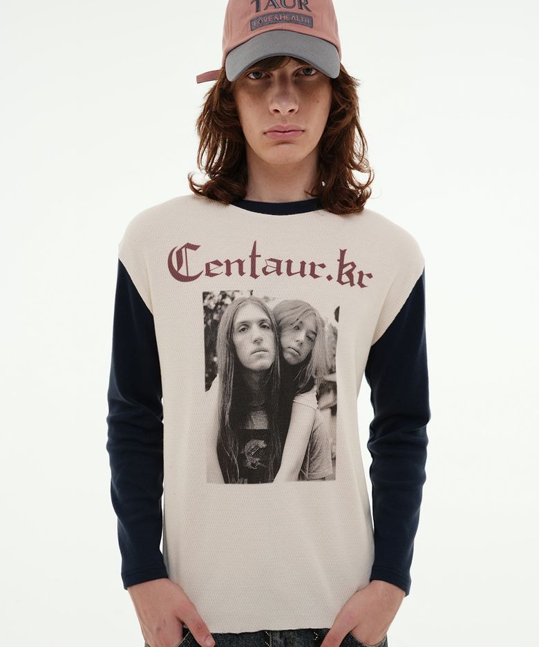 MY WAFFLE LONG SLEEVE T-SHIRT_NAVY
