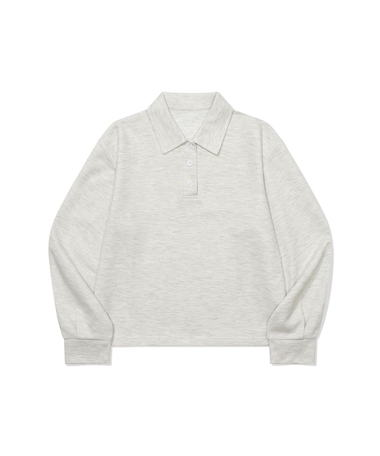 Solid Tone Polo Shirt (WHITE MELANGE)