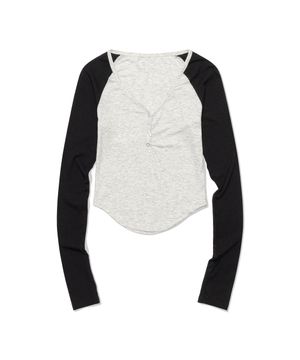 Dual Tone Raglan Tee (BLACK)