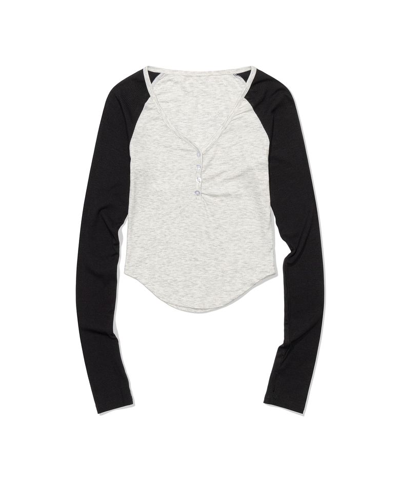 Dual Tone Raglan Tee (BLACK)