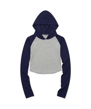 Dual Tone Raglan Hoodie (NAVY)