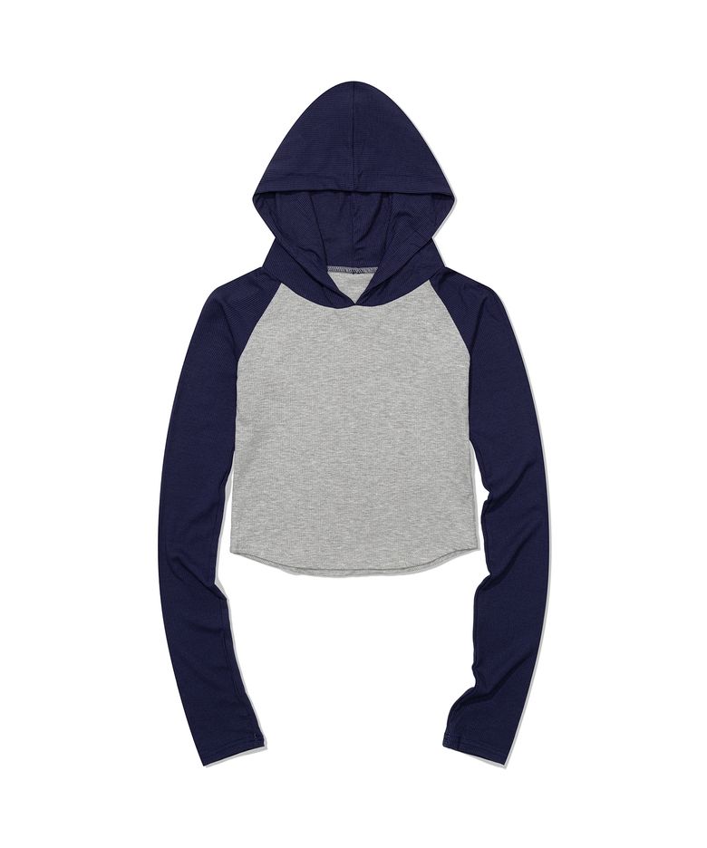Dual Tone Raglan Hoodie (NAVY)