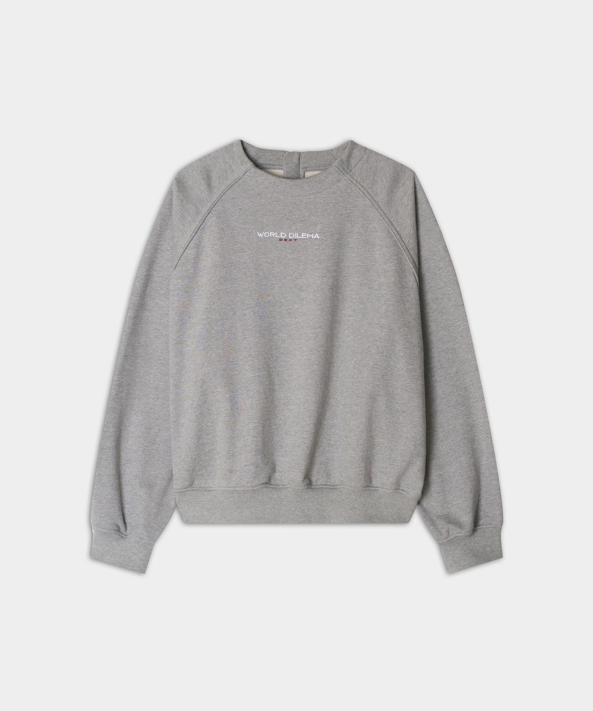 월드딜레마(WORLDDILEMA) WORLD DILEMA DEPT Embroidery Sweatshirts (Grey)