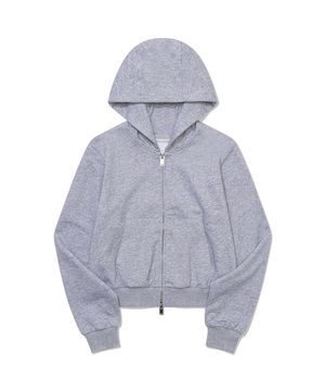 Cropped Zip Hoodie (GRAY)