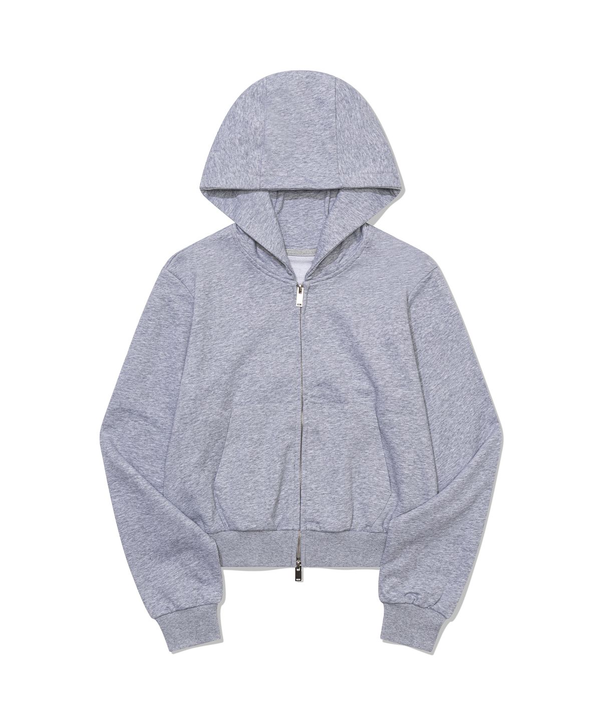 모아(MOAA) Cropped Zip Hoodie (GRAY)