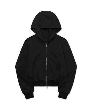 Cropped Zip Hoodie (BLACK)