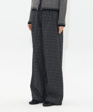 CHECKED LOUNGE PANTS (BLACK)