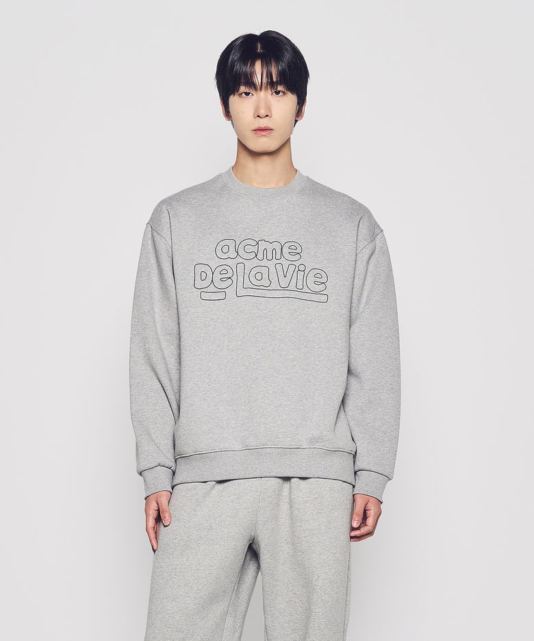 SIMPLE BORDER LINE NAPPING SWEATSHIRT (2 COLOR)