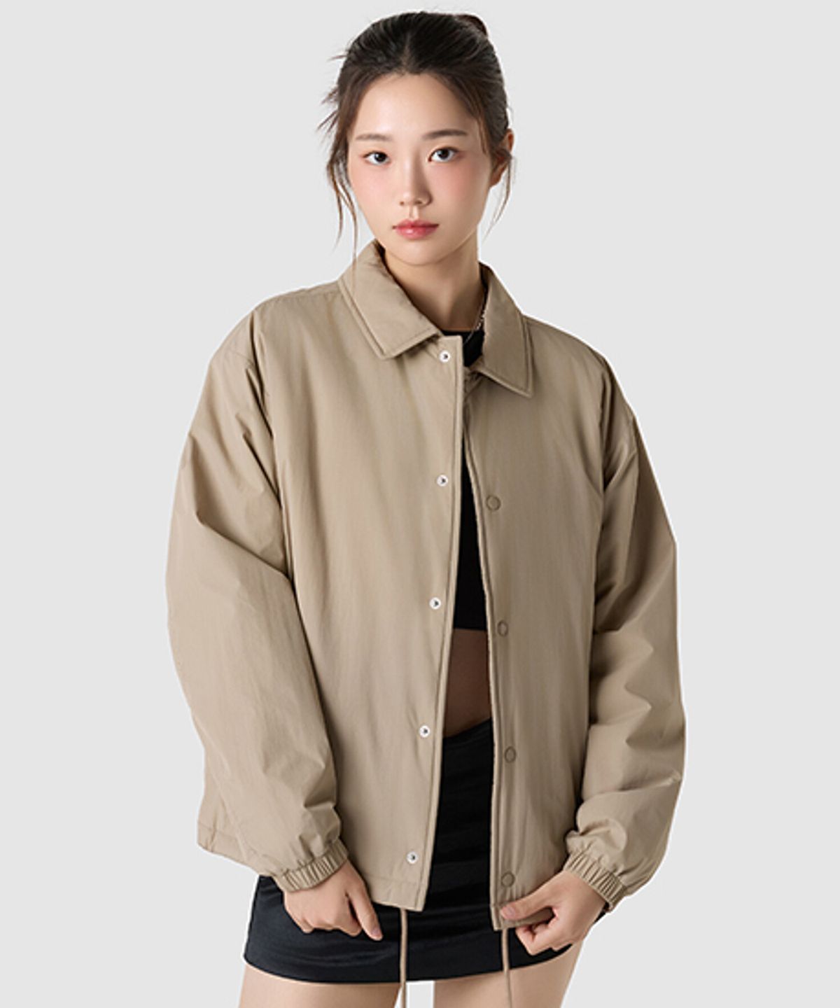 르꼬끄(LECOQ) 유니 코치 루즈 패딩 자켓 - 베이지(QQ423JPDO4)
