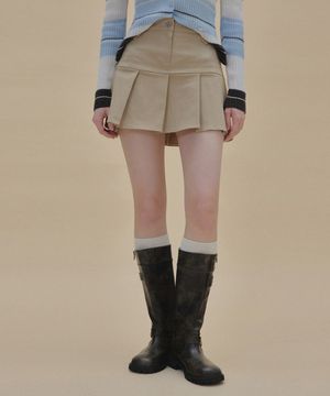 오네르 플리츠 미니 스커트