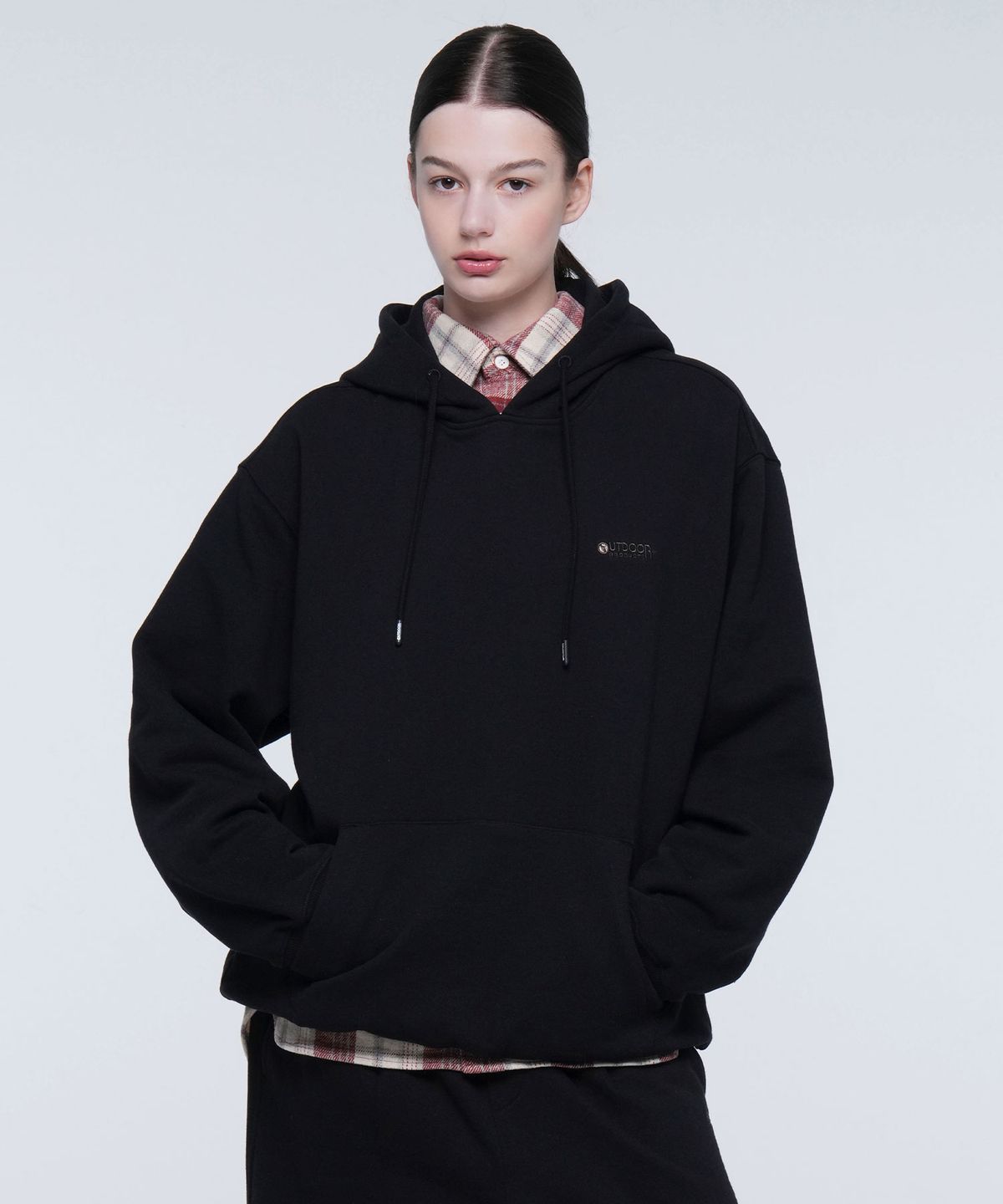 아웃도어 프로덕츠(OUTDOOR PRODUCTS) STANDARD LOGO HOODIE (BLACK)
