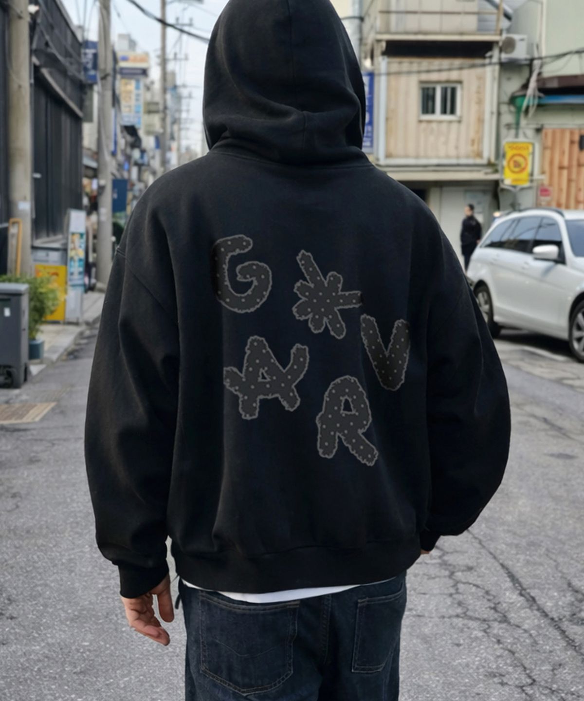 그레이버(GRAVER) [UNISEX]DOTS GRAV 후드집업_2color