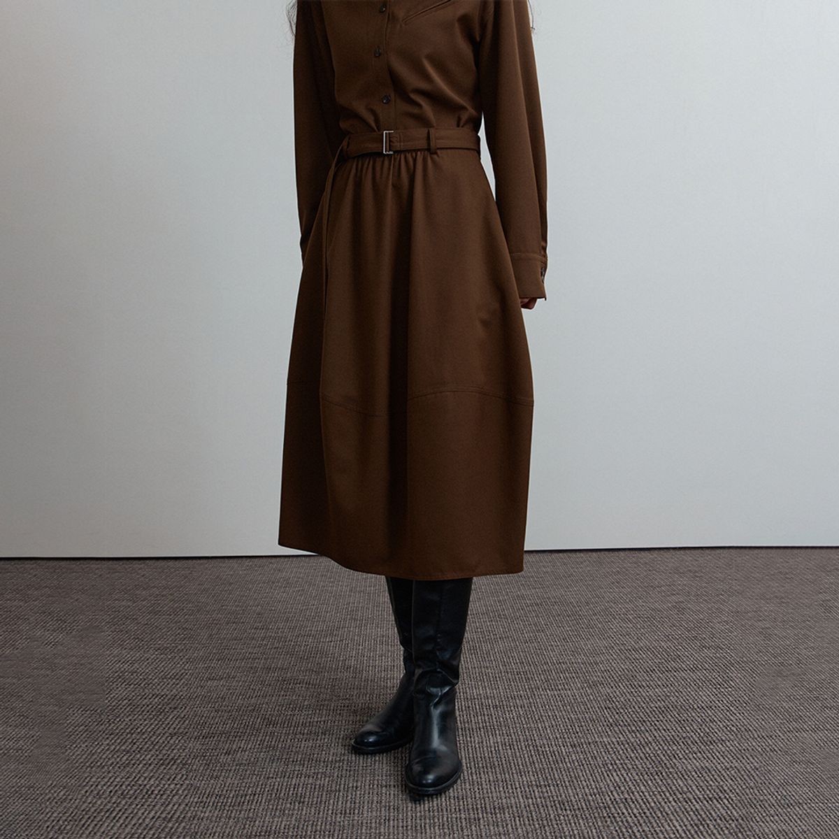 퍼블리카엑스(PUBLICKA X) MILES SKIRT BROWN