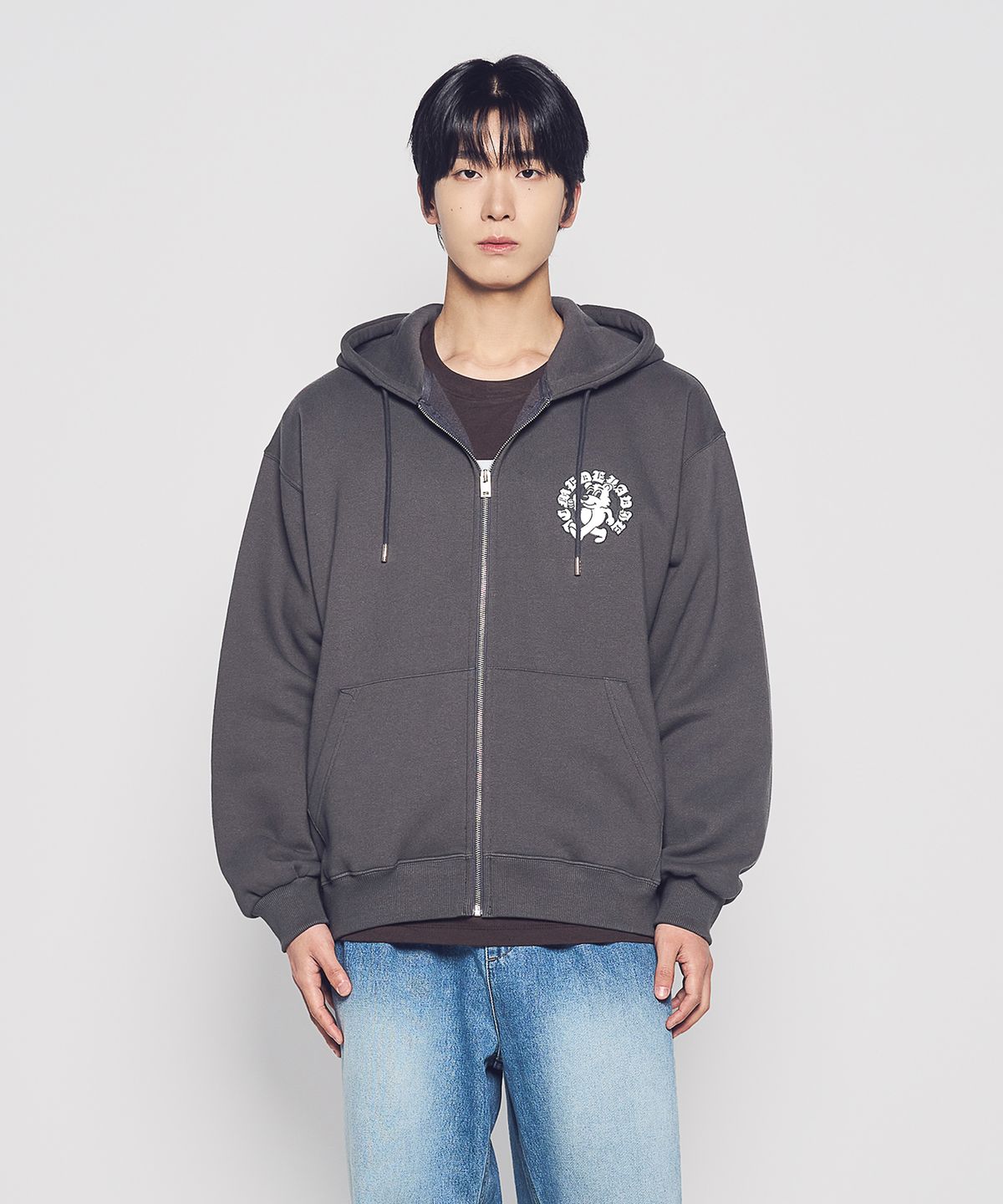 아크메드라비(ACME DE LA VIE) WALKING AC BEAR NAPPING HOODIE ZIP UP (3 COLOR)