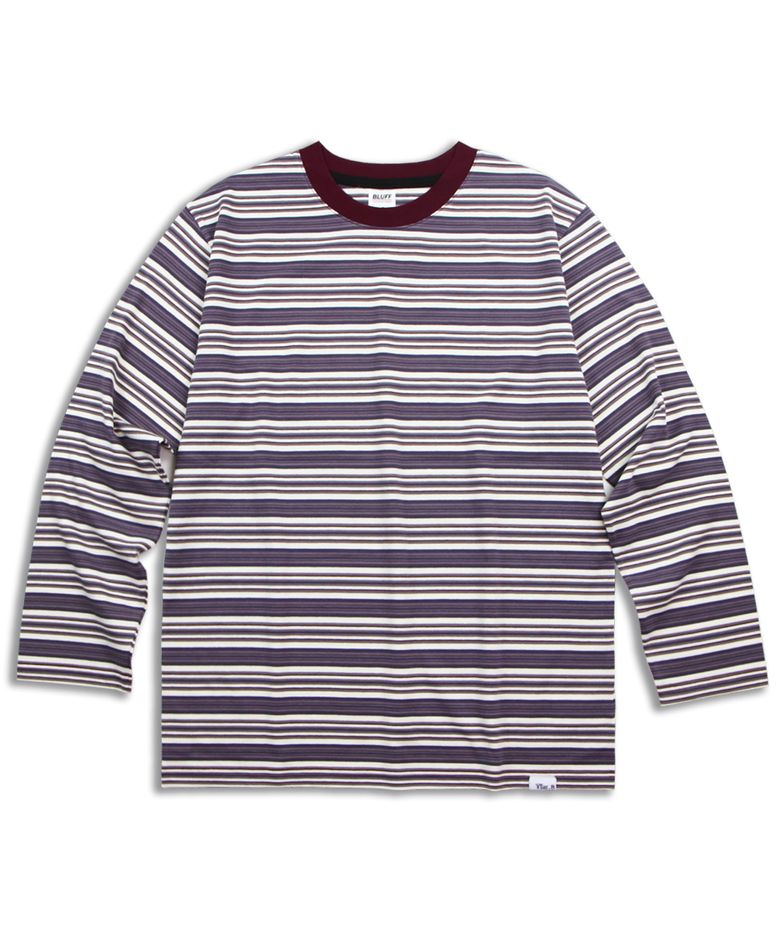 THE.B 유로 빈티지 스트라이프 롱슬리브 [PURPLE/NAVY]