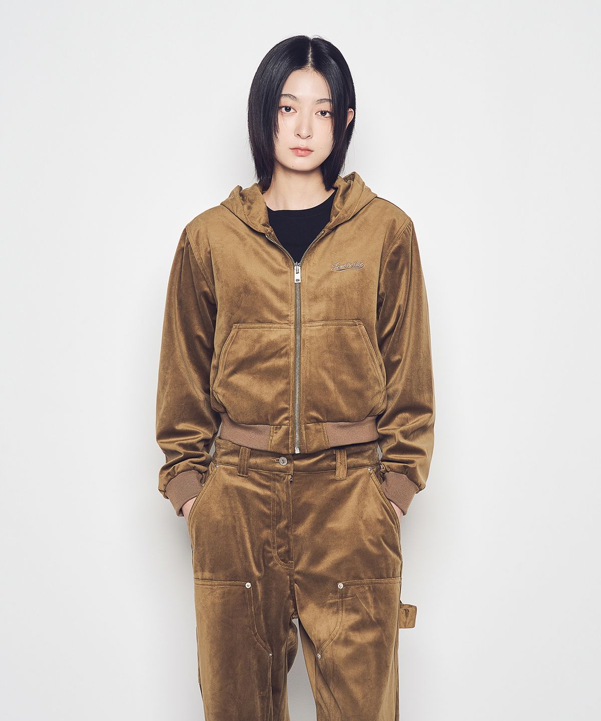 아크메드라비(ACME DE LA VIE) WOMAN VELVET HOODIE JACKET (3 COLOR)