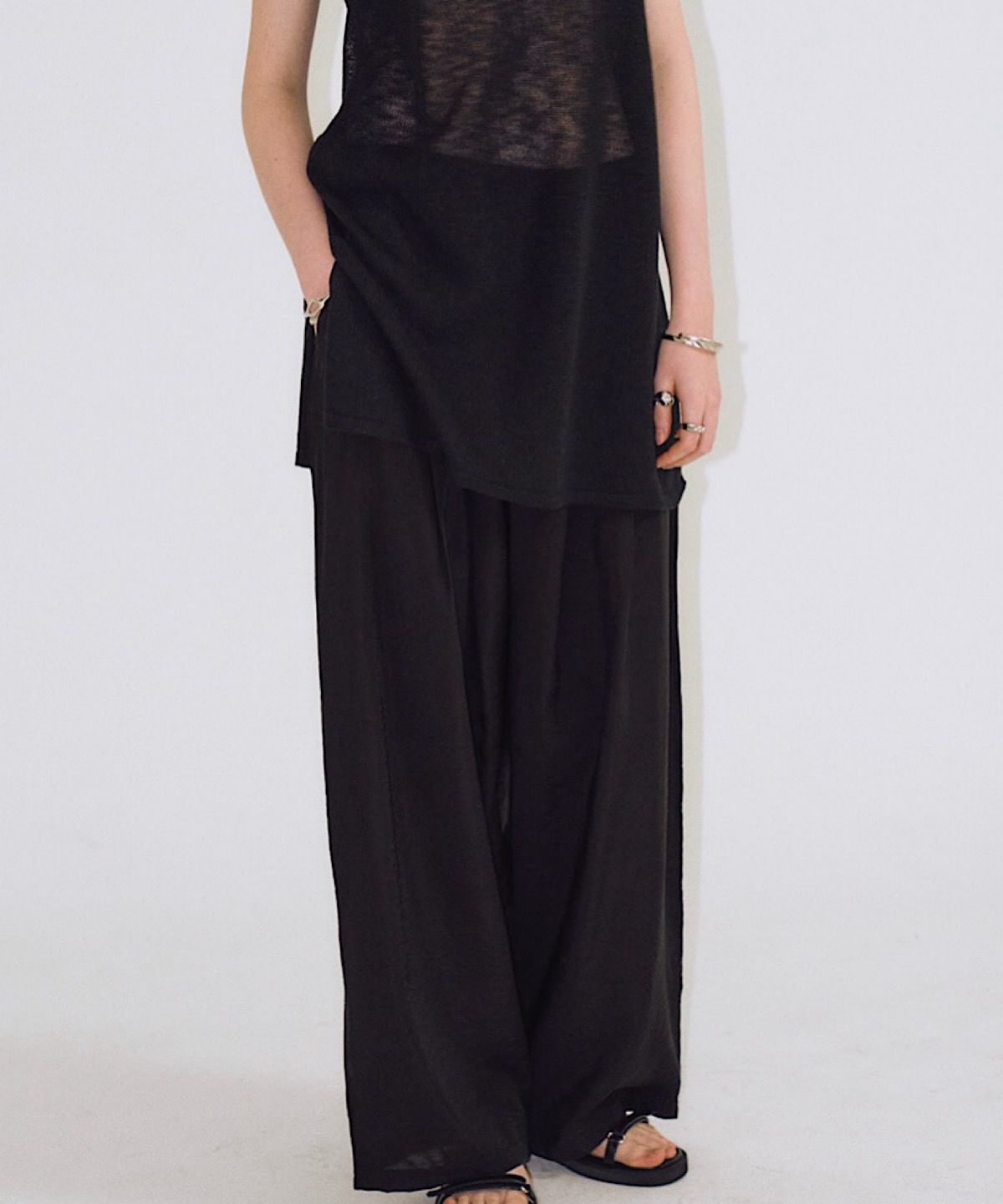 아포엠(APOEM) Veil Sheer Pants - 3colors