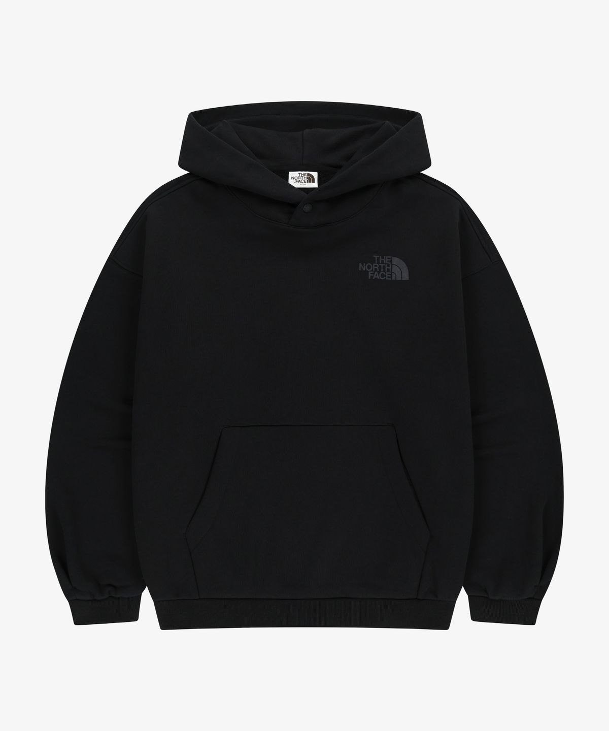 노스페이스(THE NORTH FACE) NM5PR52J 로고 후드 풀오버 BLACK