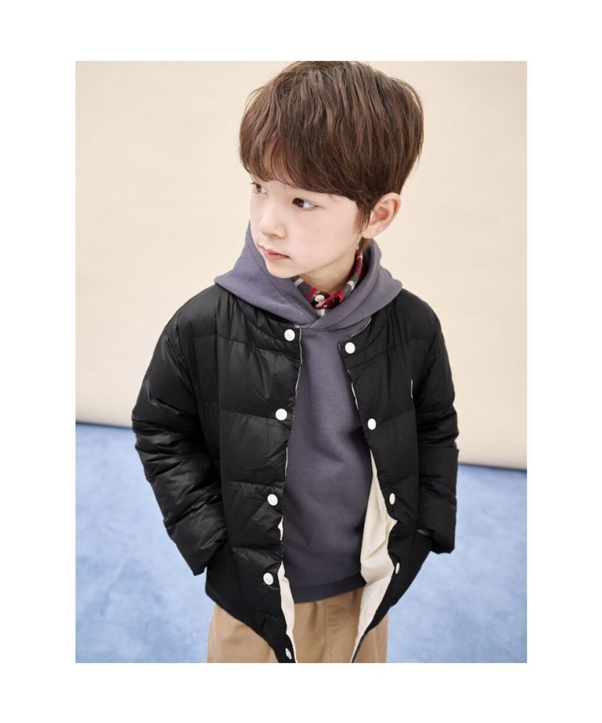 빈폴 키즈(BEANPOLE KIDS) 프리미엄 덕다운 한줌 경량패딩  블랙 (BI5938U055)