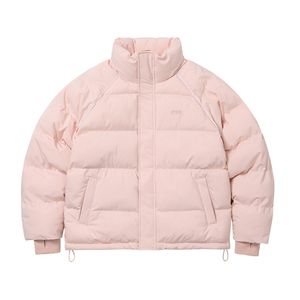 클럽 팀 파이핑 숏 패딩 점퍼 - 피치